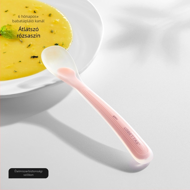 Betides szilikon baba etetőkanál – puha, 3+ hónapos korosztálynak, friss és aranyos stílus