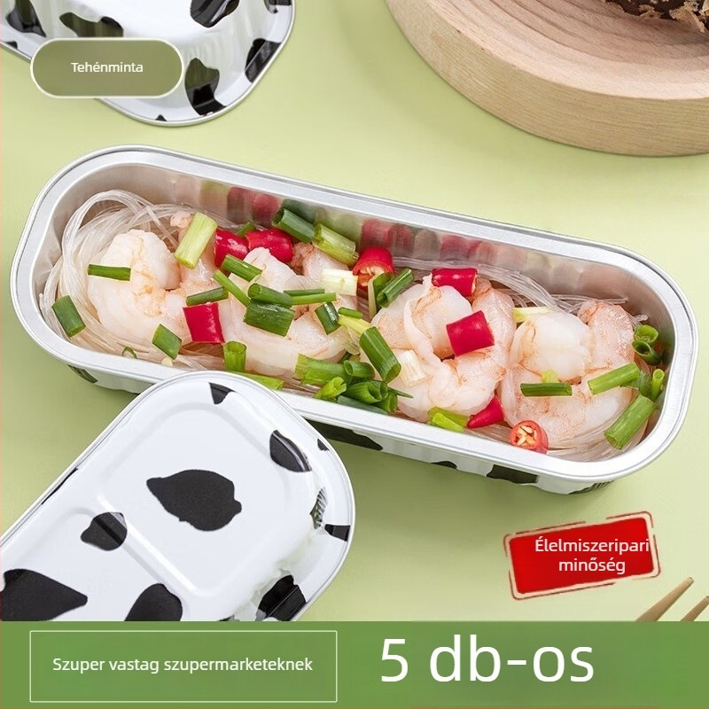 Eldobható alumíniumfóliás tojás-torta tál és tálca légsütőhöz, kis méret