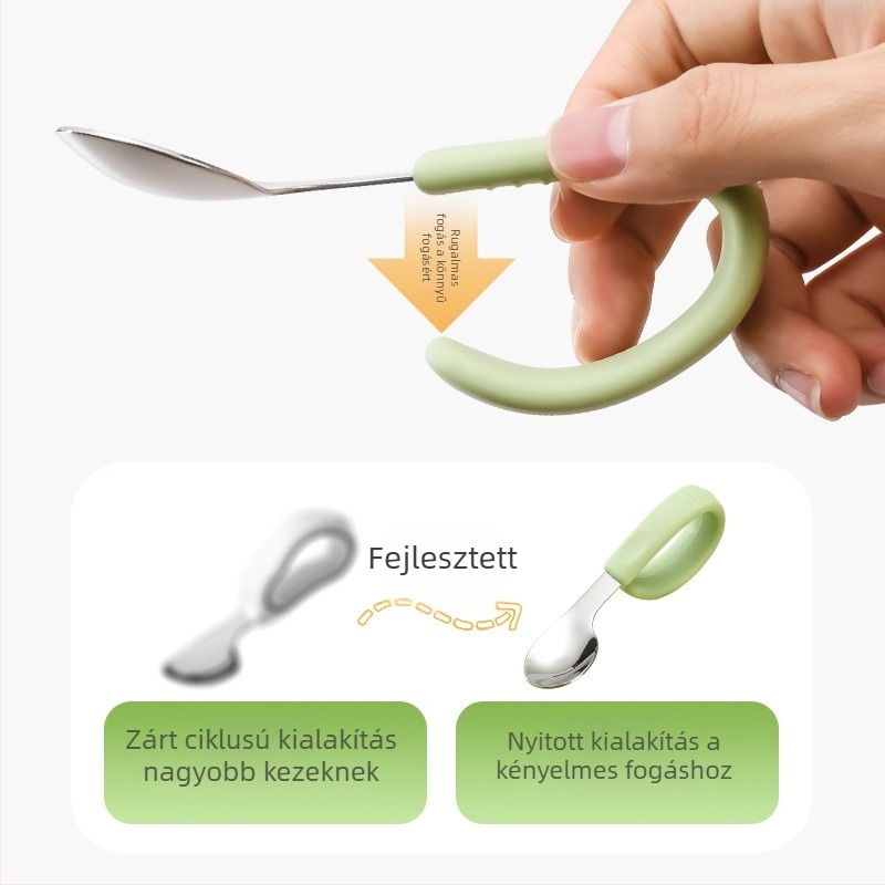 BAB szilikon etető tál elválasztott részekkel és szívó alappal, esésbiztos etető készlet 316 rozsdamentes acél kanállal és villával 6 hónapos kortól