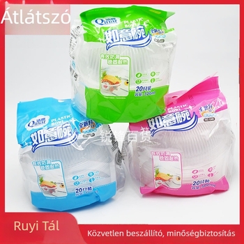 Egyszer használatos átlátszó műanyag tálak, 500 ml, 20 darabos csomag