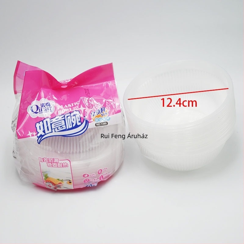 Egyszer használatos átlátszó műanyag tálak, 500 ml, 20 darabos csomag