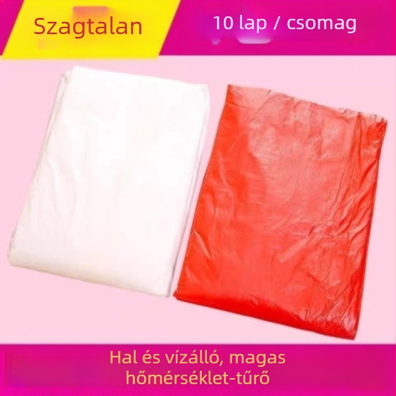 Műanyag egyszer használatos asztalterítő, négyszögletes, ünnepi mintázat, vastagított anyag, testreszabás elérhető, esküvőkhöz.