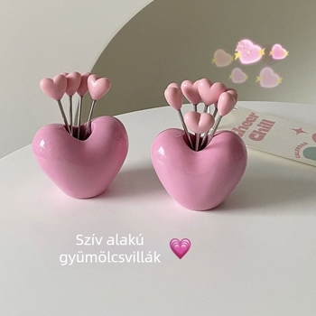 201 rozsdamentes acélból készült gyümölcsvilla, kétágú, egyszerű stílusú, gyerekbarát, Unique márka