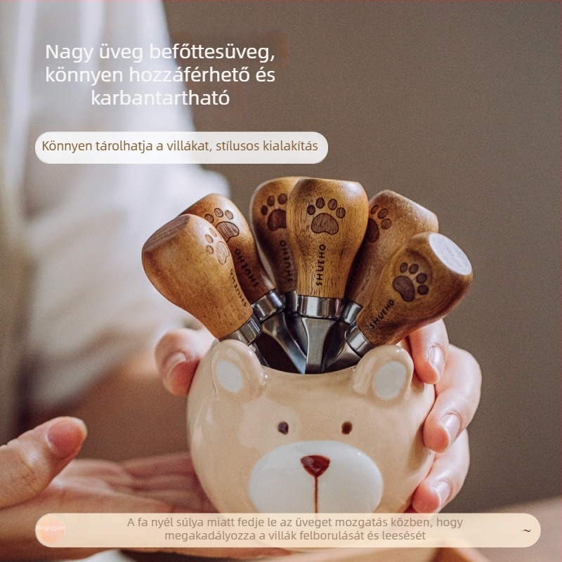 4 darab 304 rozsdamentes acélvilla, kis gyümölcsvilla, otthoni használatra, álló kivitelben, élelmiszer-minőségű konyhai eszközök