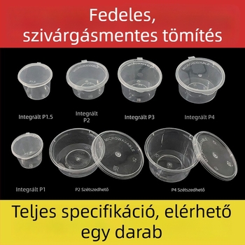 Nomituo Egyszer használatos szósz pohár fedővel, műanyagból, elvitelre
