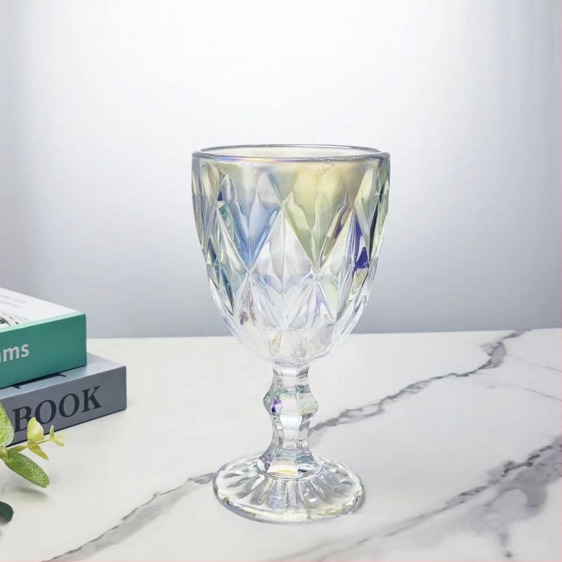 Vízpohár – szódálime üveg, egyrétegű, tömeg 340 g, aranyozott él elektropácolással, környezetbarát és hőálló