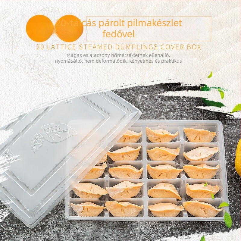Egyszer használatos műanyag gombóc doboz elvitelre, egyszerű és elegáns kínai stílus, mikrohullámú sütő nem alkalmas, biológiailag lebomló
