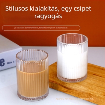 Üveg italos pohár szívószállal, szódás-lime üveg, hat darabos készlet, egy rétegű, hőálló