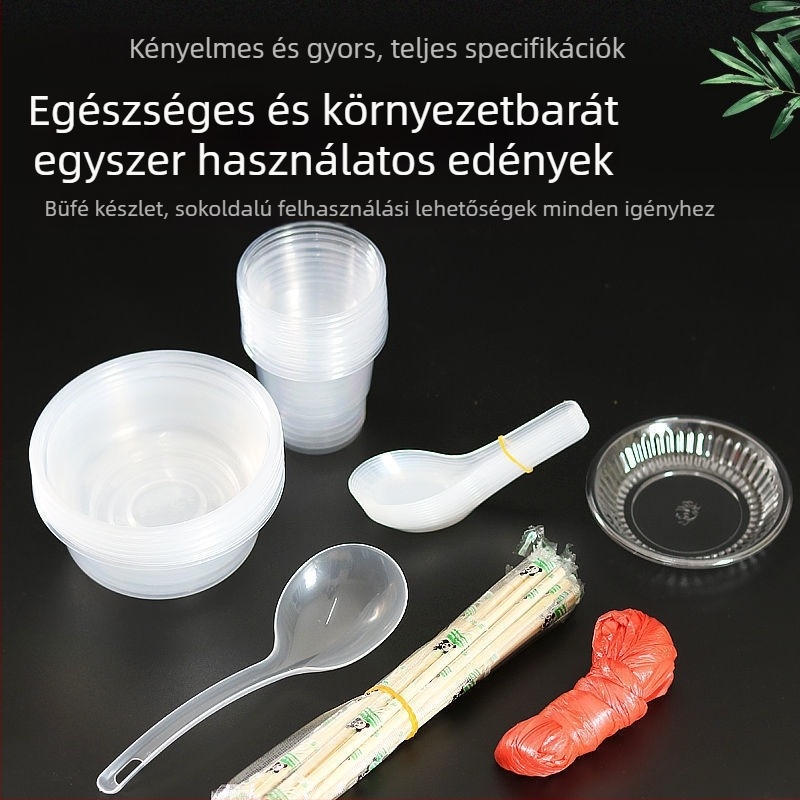 Egyszer használatos edénykészlet — négy darab, biodegradálható, testreszabás nélkül; Kínában készült; stílus modern egyszerű.