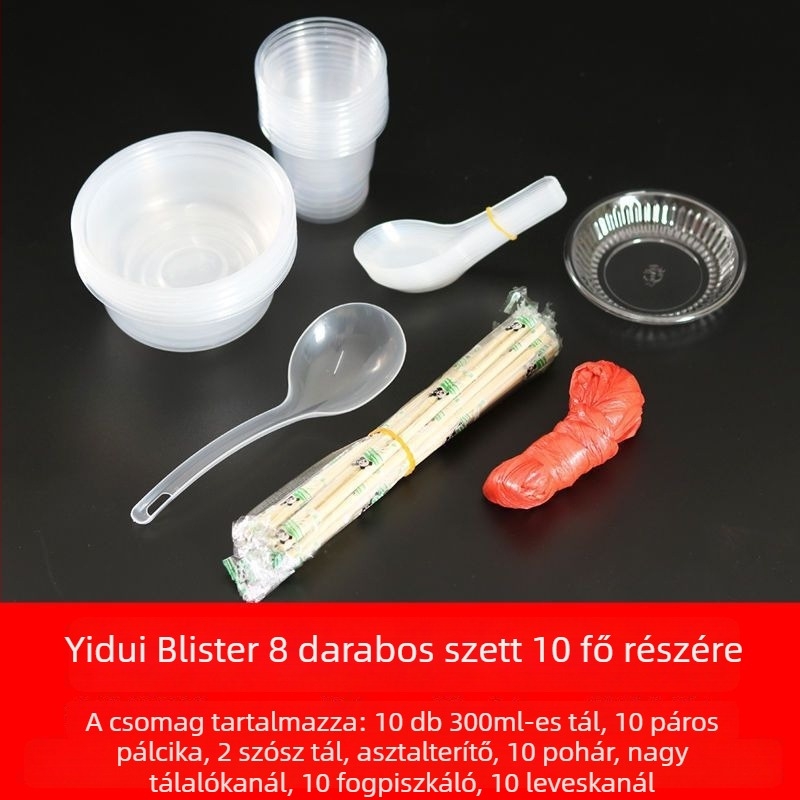 Egyszer használatos edénykészlet — négy darab, biodegradálható, testreszabás nélkül; Kínában készült; stílus modern egyszerű.