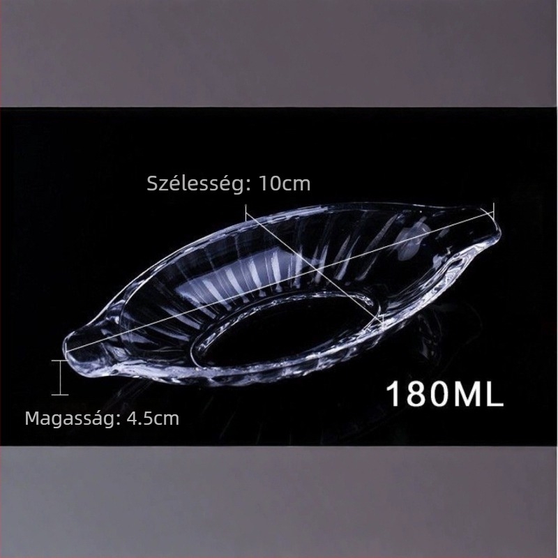 Üvegből készült desszerttál, kör alakú és modern minimalist stílussal (Anyag: Üveg; Forma: Kör; Stílus: Modern Minimalista)