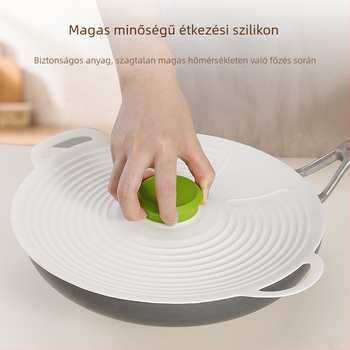 Szilikon fedél edényekhez – élelmiszer-minőségű, porvédett, ellenálló a magas hőmérséklettel, égés elleni védelem