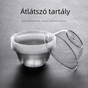Egyszer használatos PS műanyag tál, átlátszó, hot pot és takeout számára, divatos és egyszerű dizájn, nyomtatott logóval, személyre szabás nélkül