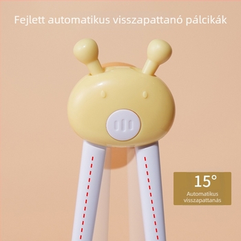 Gyerekeknek való tanuló evőpálcikák tigris-száj dizájnnal – ABS anyag, 6 hónapos kortól, 1 készlet, aranyos stílus