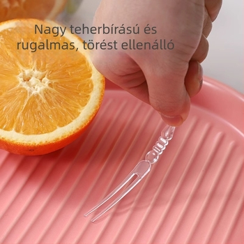 Egyszer használatos műanyag gyümölcsvilla, modern minimalist design, tükrös felület, prémium minőség