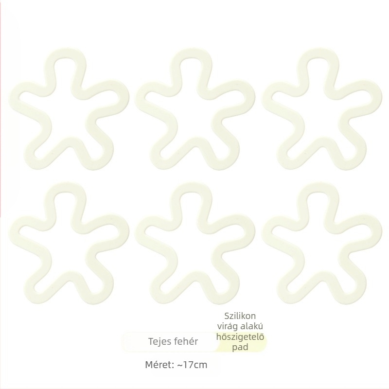 Szilikon étkező alátét, szabálytalan alakú, egyszínű mintázat, modern minimalist stílus, hőálló