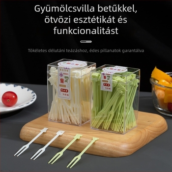 Műanyag gyümölcs villa készlet gyerekeknek, modern minimalista stílus, 130 darabos készlet, 121 g