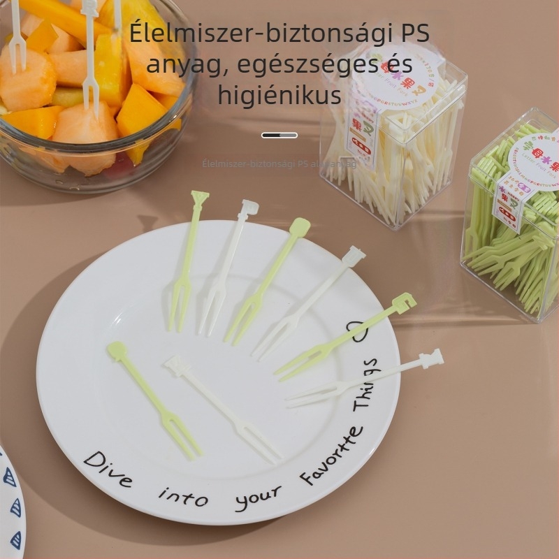 Műanyag gyümölcs villa készlet gyerekeknek, modern minimalista stílus, 130 darabos készlet, 121 g