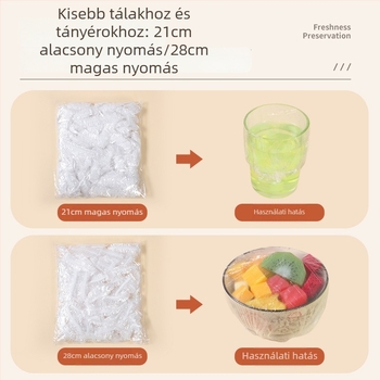 Egyszer használatos PE pohár- és tálfedő készlet elasztikus szélekkel; 12+ darab; 36 hónapos élettartam