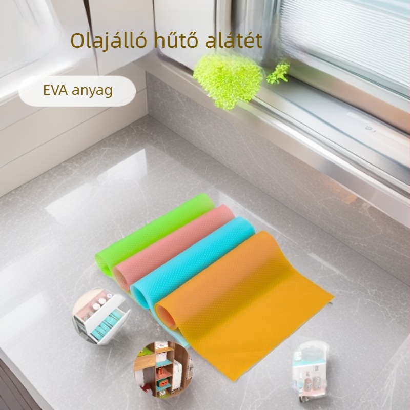 EVA matrac szekrényekhez és fiókokhoz, átlátszatlan, olajálló, méretre vágható, könnyen tisztítható, étkezési alátét