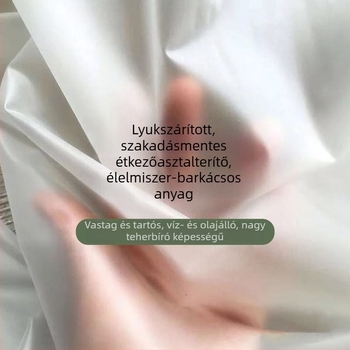 Egyszer használatos kerek asztalterítő, PE anyagból, nem lebomló, eltarthatóság 12 hónap