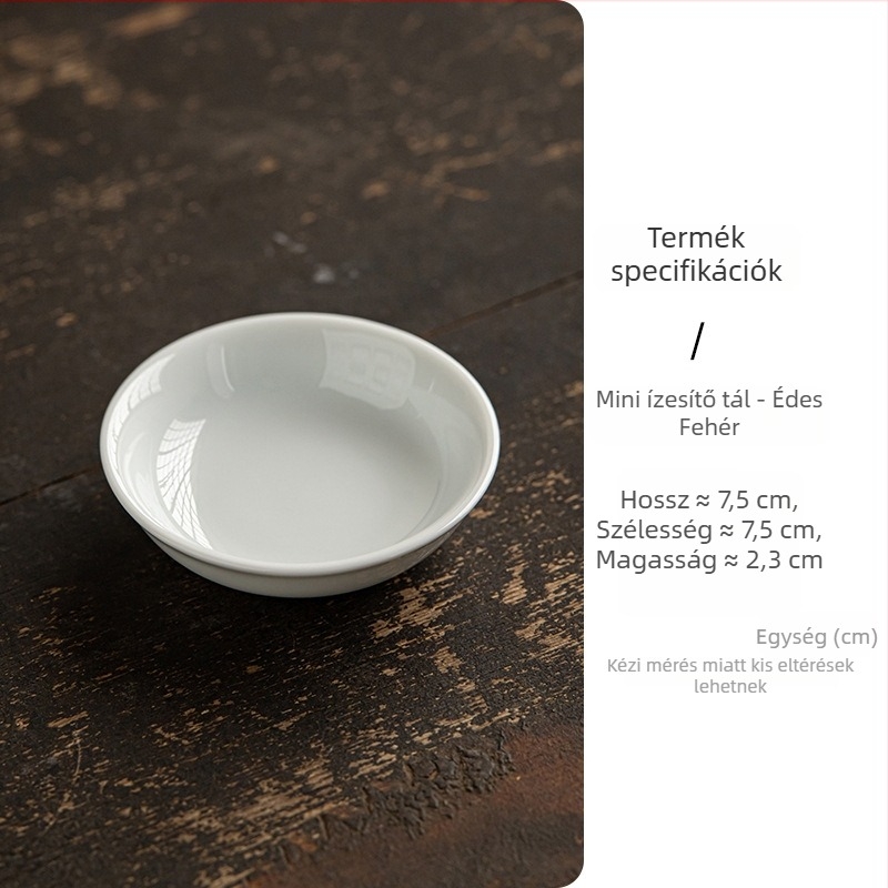 Kis kerámia tányér, kör alakú, mikrohullámú sütőben használható, logó nyomtatás, testreszabás elérhető