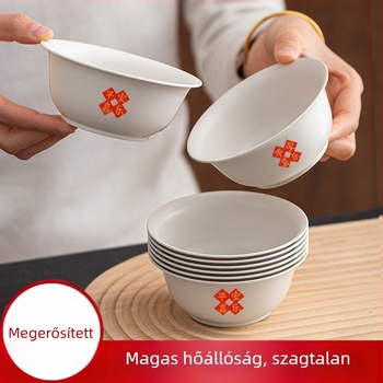 Egyszer használatos tál, vastagított és hőálló kínai étkészlet találkozókhoz; kapacitás 350 ml; anyag: más; minta: betűtípus; forma: kör