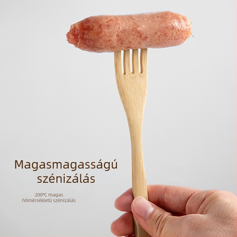 Bambuszkés, villa és kanál – háromrészes készlet, bambusz anyag, modern letisztult stílus, testreszabható, első osztályú minőség