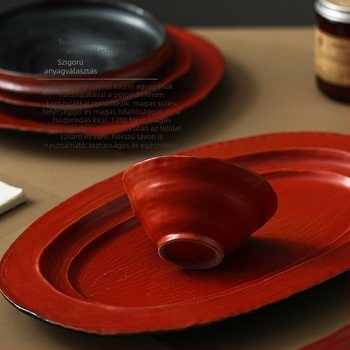 Japán stílusú kerámia étkészlet — alá-glazúros színű felület, testreszabható privát címkével, ajándéknak alkalmas