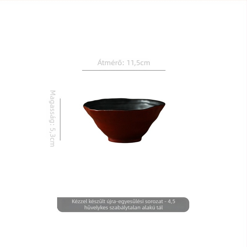 Japán stílusú kerámia étkészlet — alá-glazúros színű felület, testreszabható privát címkével, ajándéknak alkalmas