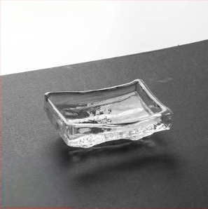 Üveg sushi szósztál, téglalap alakú, japán stílusú, hőálló üveg