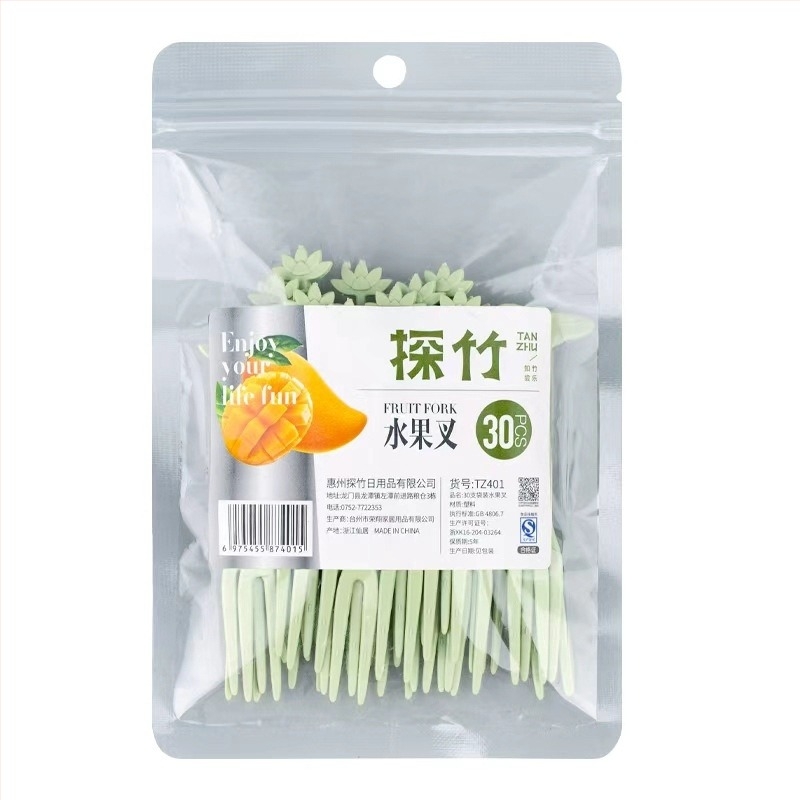 Egyszer használatos gyümölcsvilla készlet, műanyagból, 30 darab, modern, egyszerű stílus