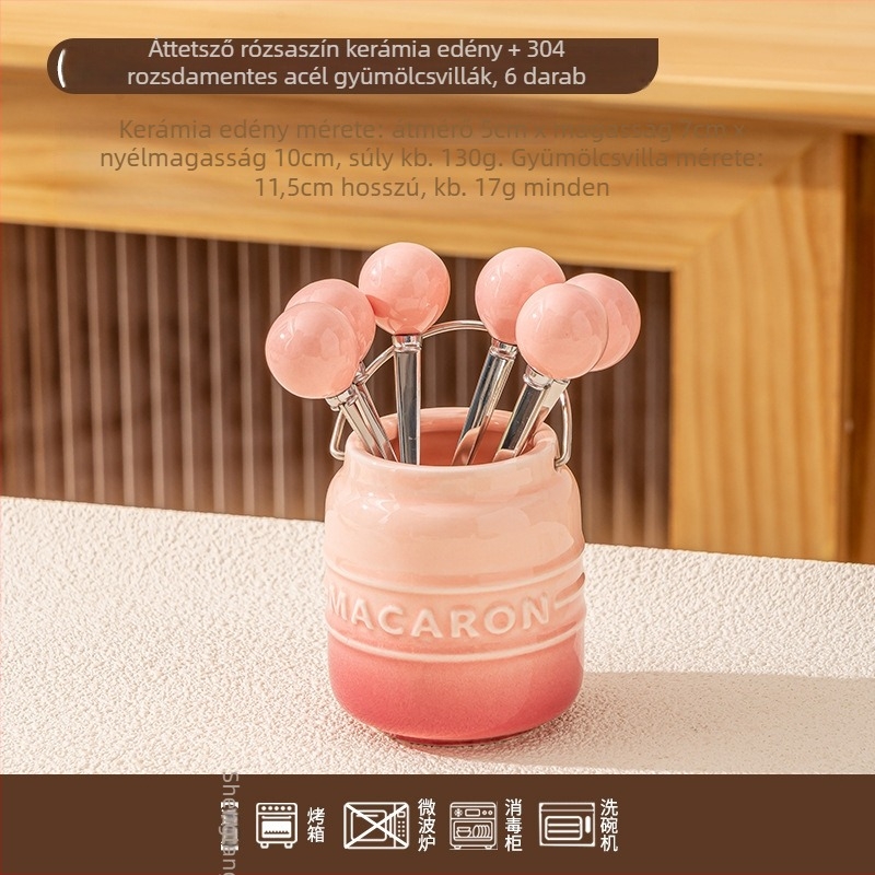 Gyümölcs villa készlet kerámiából, modern minimalista stílus, felnőtteknek, egyszínű dizájn