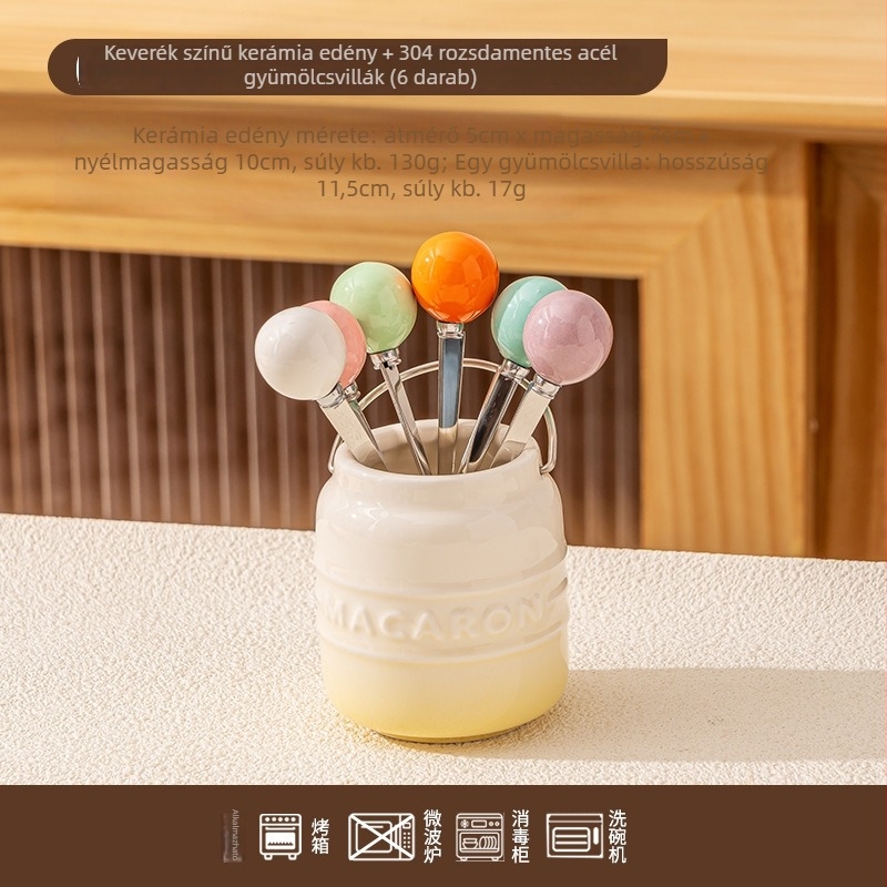 Gyümölcs villa készlet kerámiából, modern minimalista stílus, felnőtteknek, egyszínű dizájn