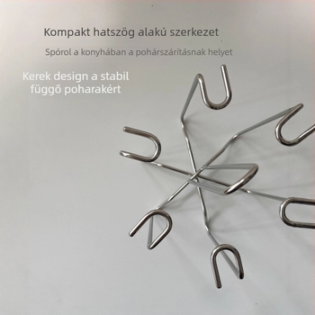 Csészetartó állvány leeresztő és fordított dizájnnal, üveg- és teás poharakhoz, egyszerű stílus, nem importált