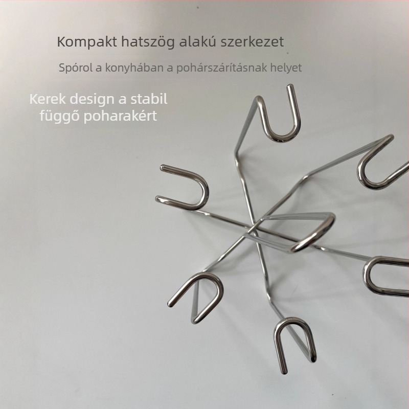 Csészetartó állvány leeresztő és fordított dizájnnal, üveg- és teás poharakhoz, egyszerű stílus, nem importált