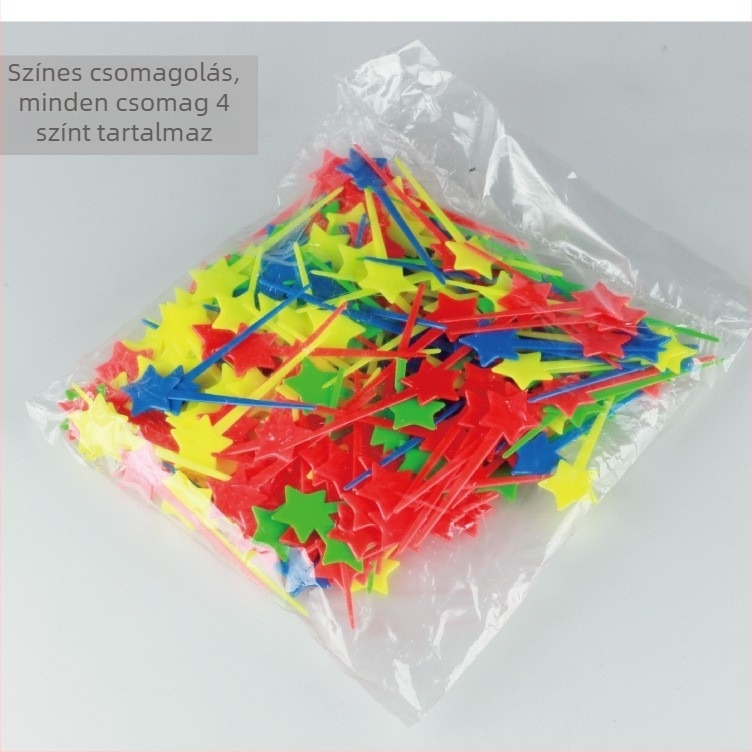 Endeavour Card műanyag csillag alakú gyümölcsvilla, modern minimalist design, nyomtatott logó