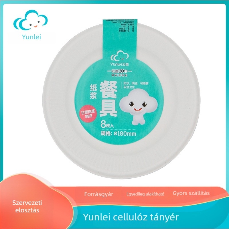 Egyszer használatos korong alakú tál, kör vagy négyzet formájú, tömeg 75–123 g