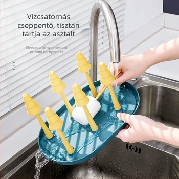 Pohártartó erdő mintával, világos luxus stílusban (műanyag, 90 g, asztali állvány)