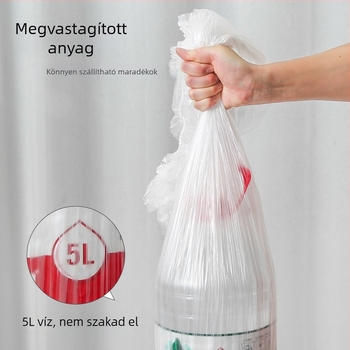 Egyszer használatos, átlátszó olajálló asztalterítő, kör alakú, zsinóros zárással, háztartási használatra, vastagított