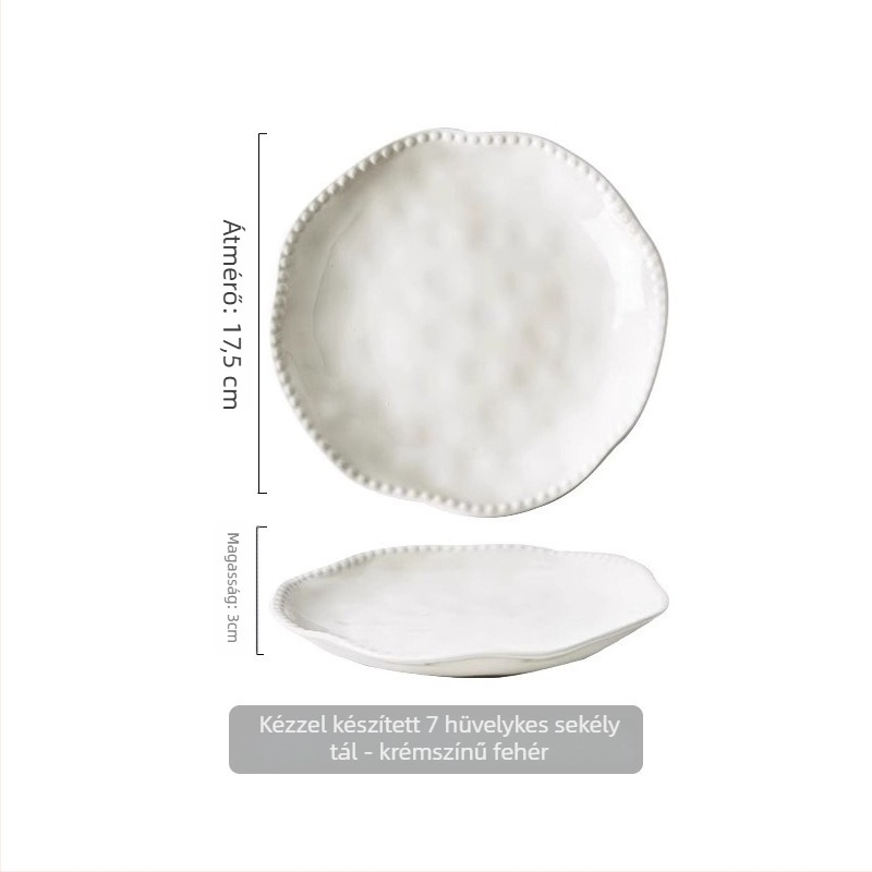 Tál, porcelán, szabálytalan forma, nordic stílus, mikrohullámú sütőbe tehető, alglazúrral készített
