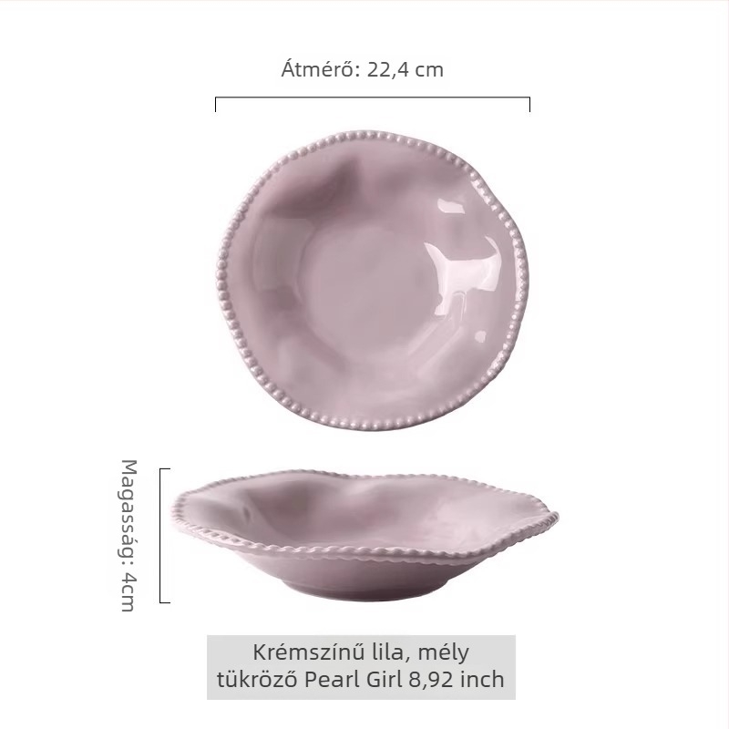 Tál, porcelán, szabálytalan forma, nordic stílus, mikrohullámú sütőbe tehető, alglazúrral készített