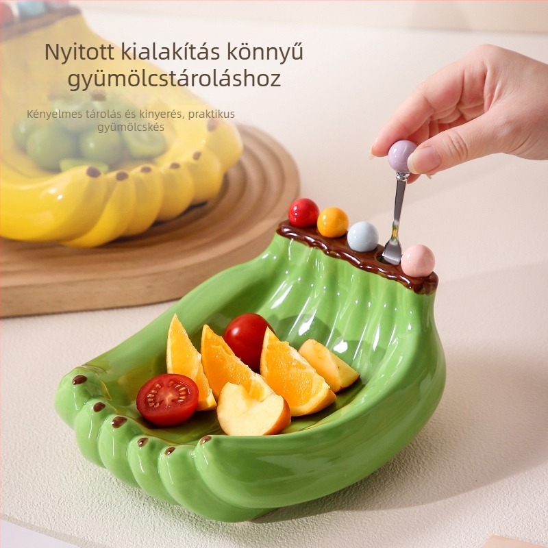 Gyümölcs villa készlet, rozsdamentes acél, kreatív stílus, csíkos mintázat, felnőtteknek