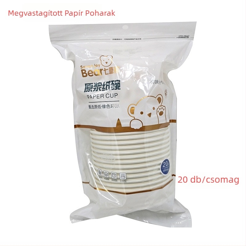 Egyszer használatos papírtál Seven bears – anyag: fa pulp + PE, biodegradálható, nem mikrohullámú sütőben használható, csomagolás: 1/50