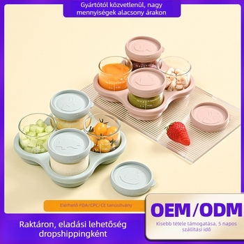 Szilikon babaélelmiszer-tároló – Morandi stílus, egyszerű dizájn, 3 hónapos kortól, 2024-es megjelenés