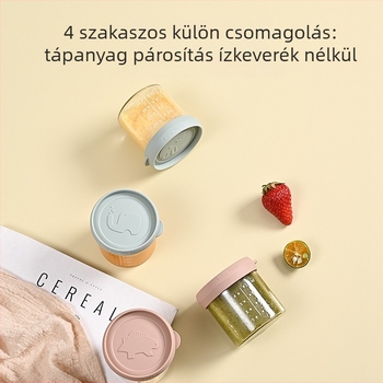 Szilikon babaélelmiszer-tároló – Morandi stílus, egyszerű dizájn, 3 hónapos kortól, 2024-es megjelenés