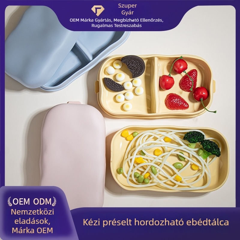 Szilikon baba etető tál szívófejjel és elválasztó rekeszekkel — 6 hónapos kortól, 1 db, minimalist stílus