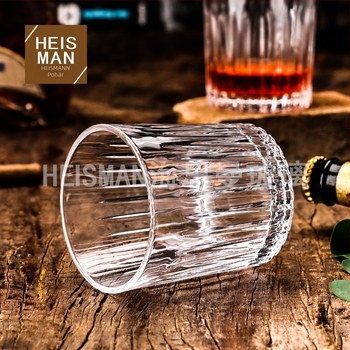Whiskey pohár, hőálló üveg, hat darabos készlet, modern minimalist stílus, logó nyomtatva