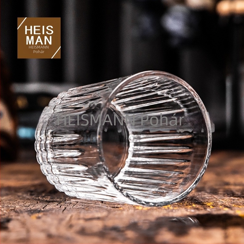 Whiskey pohár, hőálló üveg, hat darabos készlet, modern minimalist stílus, logó nyomtatva