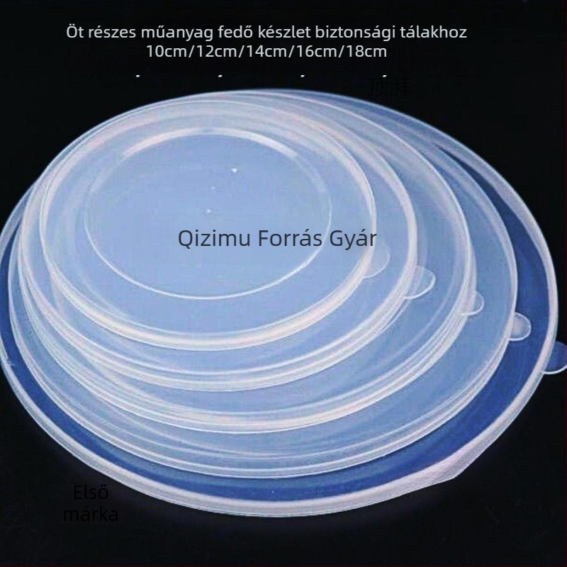 Kerek műanyag fedél tömítő funkcióval – háztartási használatra, univerzális fedél tálakhoz és ebédes dobozhoz, élelmiszer-minőség